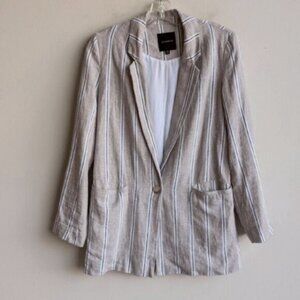 Dynamite linen striped blazer jacket
